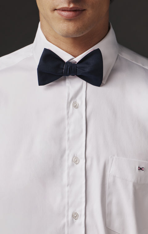 Nœud papillon marine upcyclé Pap'Atelier - Image 1