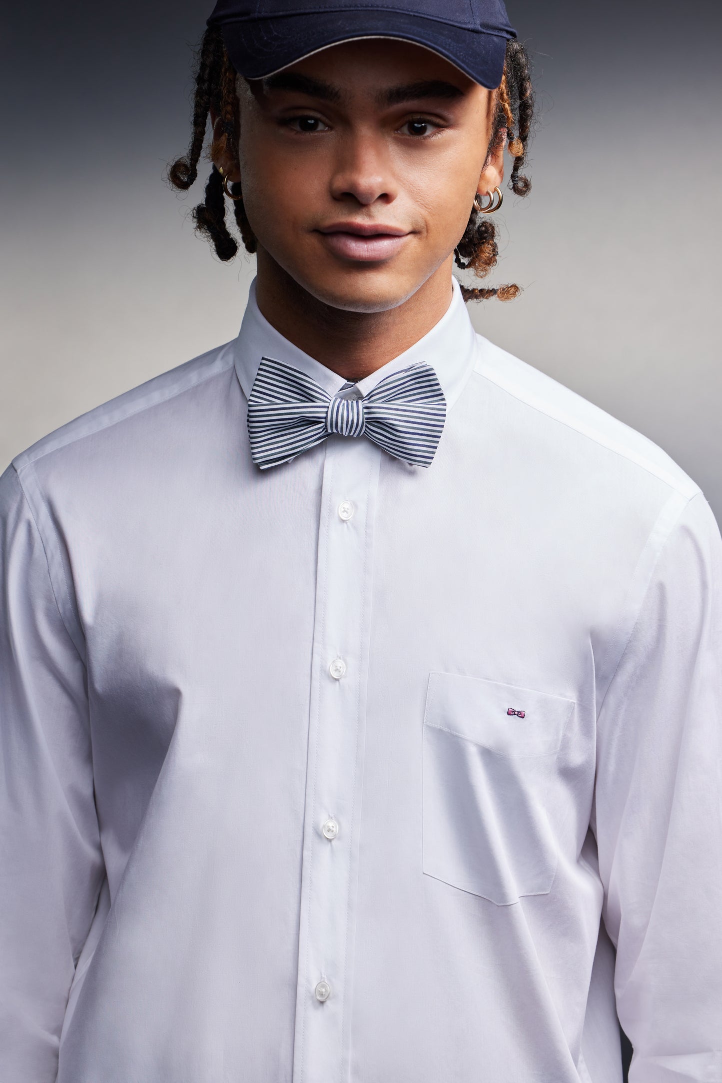 Upcycled striped bow tie Pap'Atelier