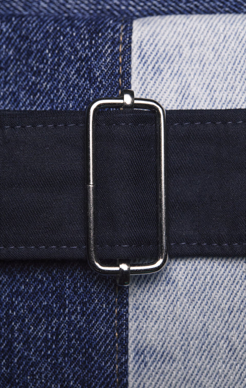 Two-tone upcycled denim fanny pack Pap'Atelier - Image 3