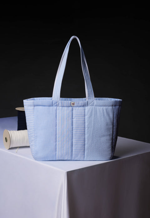 Pap'Atelier upcycled cotton patchwork tote bag - Image 2