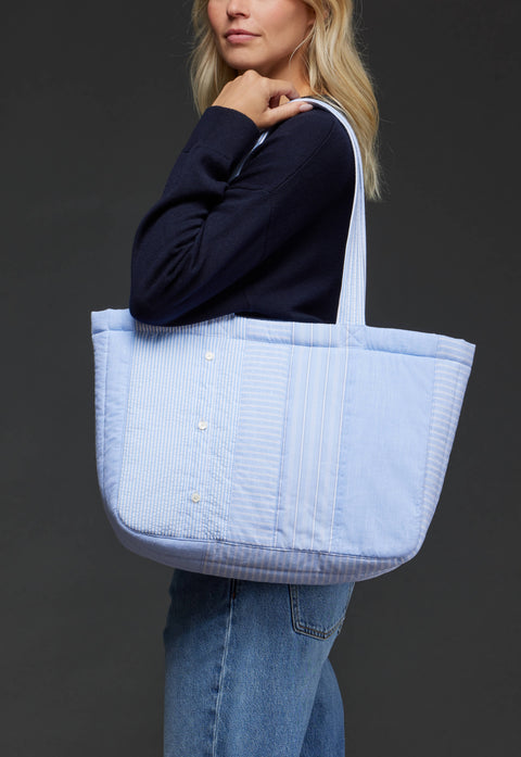 Pap'Atelier upcycled cotton patchwork tote bag - Image 1