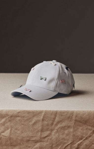 Pap'Atelier blue cap with mini bow ties