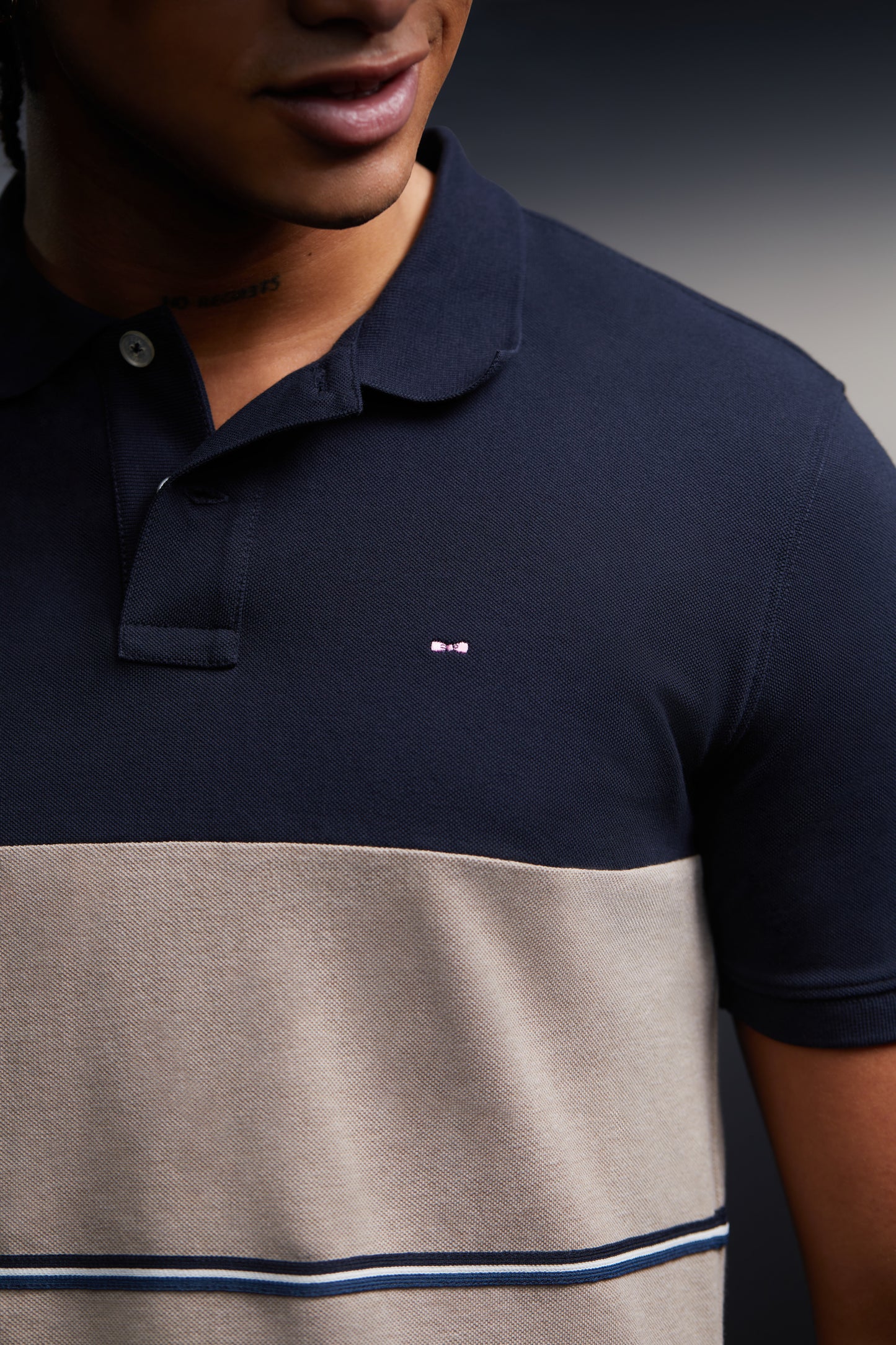 Two-tone cotton jersey cut and sewn upcycled Pap'Atelier