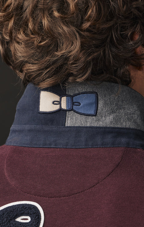 Maillot à manches longues en jersey bordeaux upcyclé Pap'Atelier - Image 3