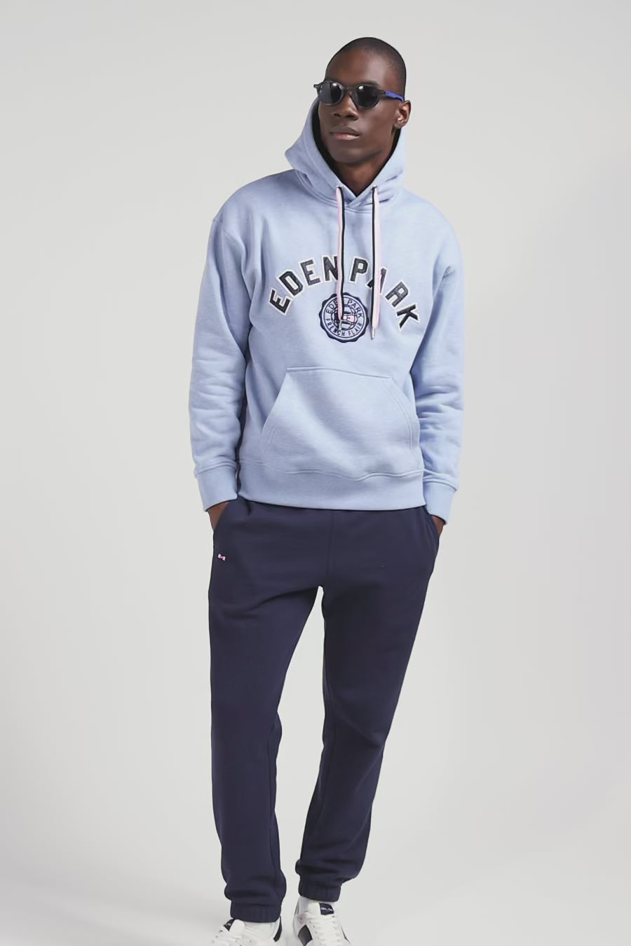 Oversize sky blue cotton sweatshirt