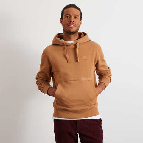 Hooded sweatshirt in brown fleece - Image 1