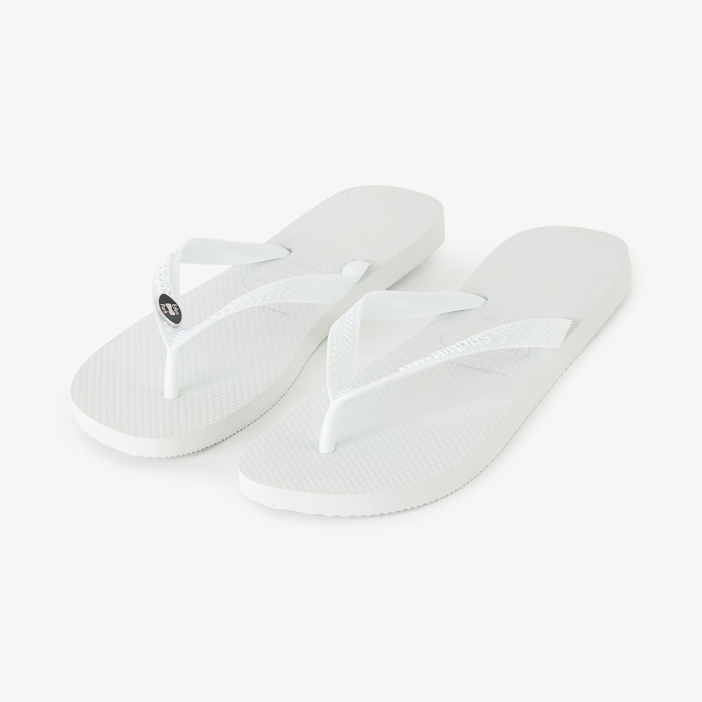 White flip flops