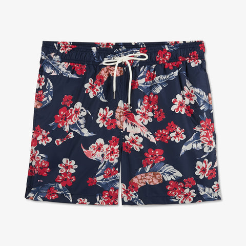 Swim shorts with exclusive Hawaiian print - Image 2