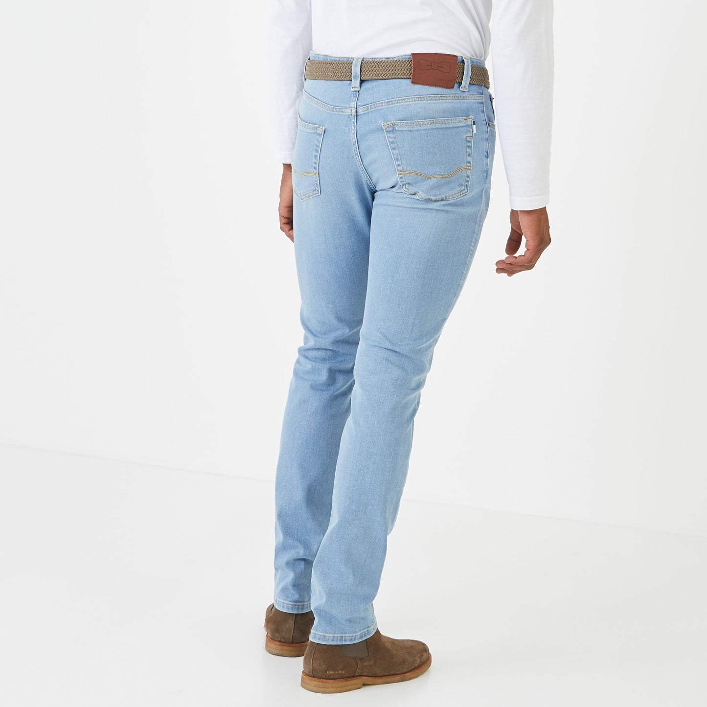 Slim blue jeans