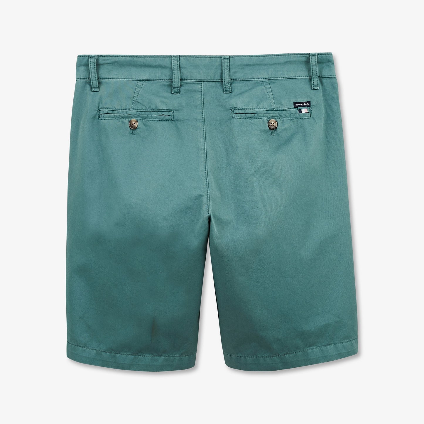 Plain green chino Bermuda shorts