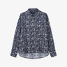 Blouse printed with lines and bow ties