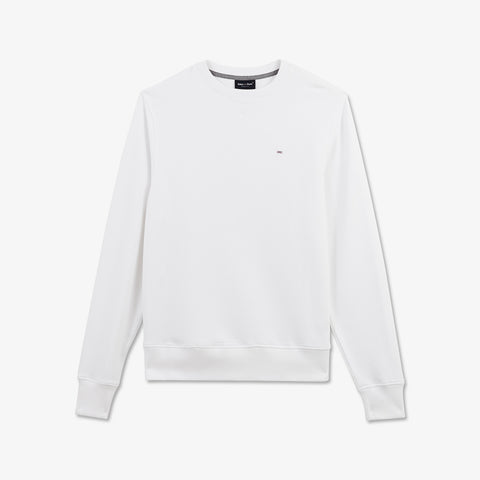 White sweatshirt in fleece - Image 2