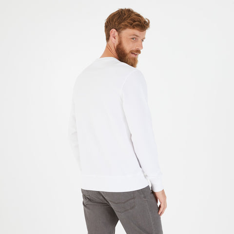 White sweatshirt in fleece - Image 3