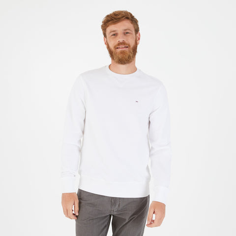 White sweatshirt in fleece - Image 1
