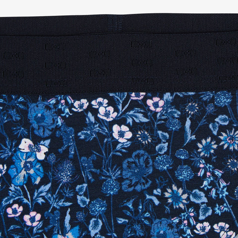Floral print high-cut panties in dark blue - Image 3