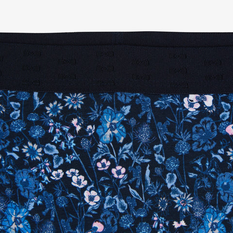 Dark blue shorties with floral print - Image 3