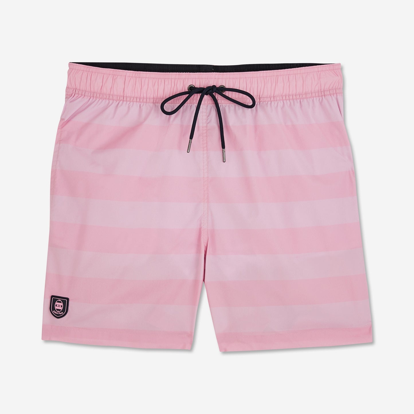 Pink striped swim shorts