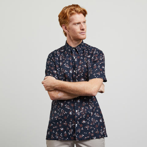 Linen blouse with an exclusive floral print - Image 3