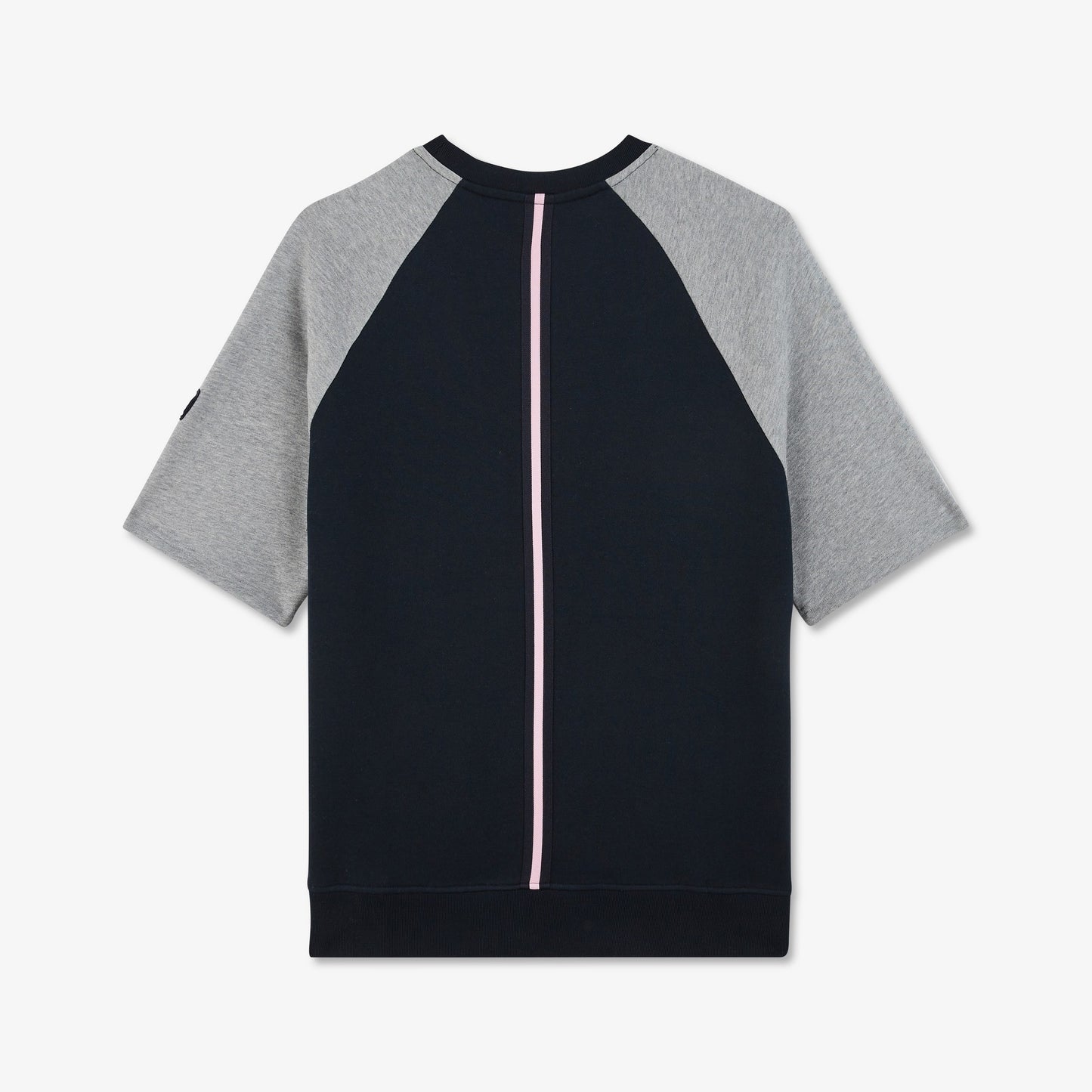 Bi-colour short-sleeved sweatshirt