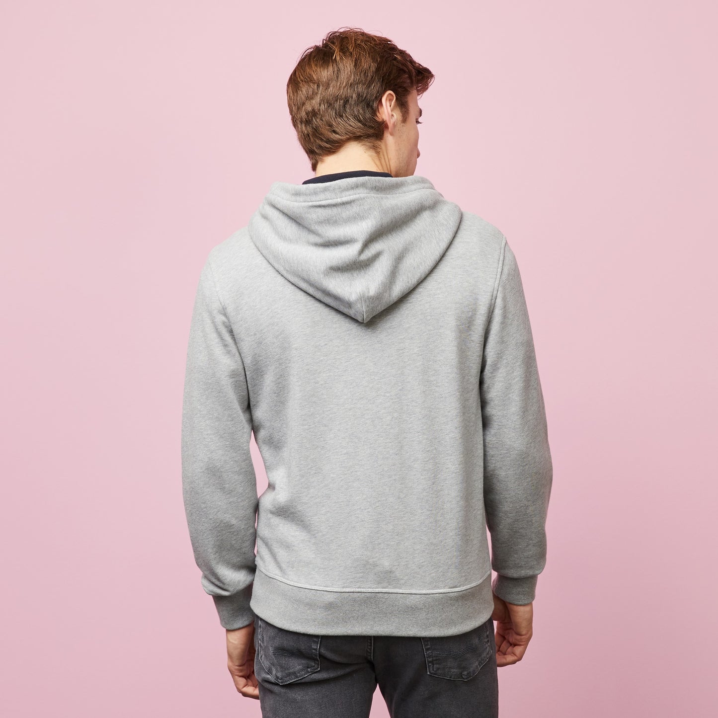 Grey zipped sweatshirt with hood