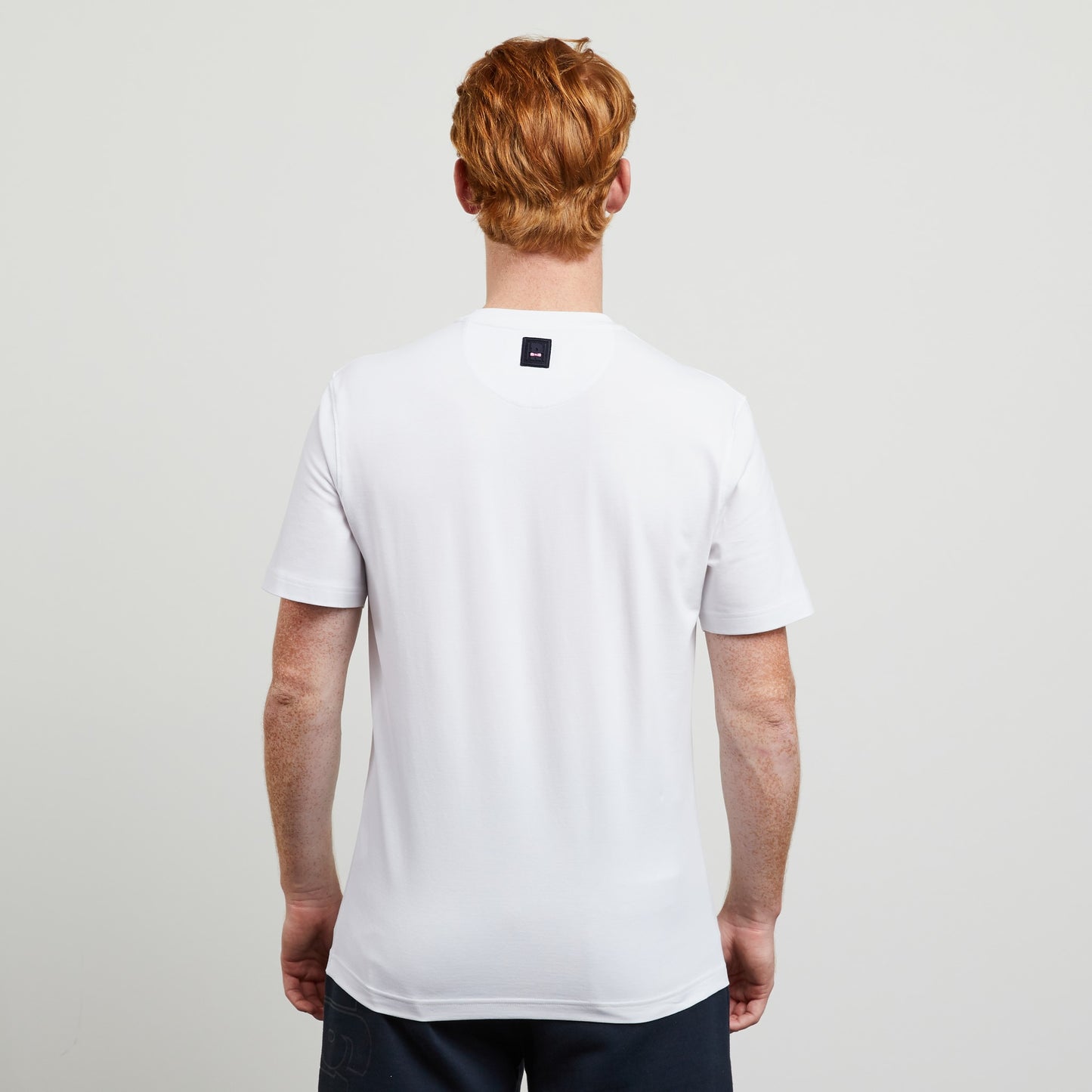 White T-shirt with rugby inscription