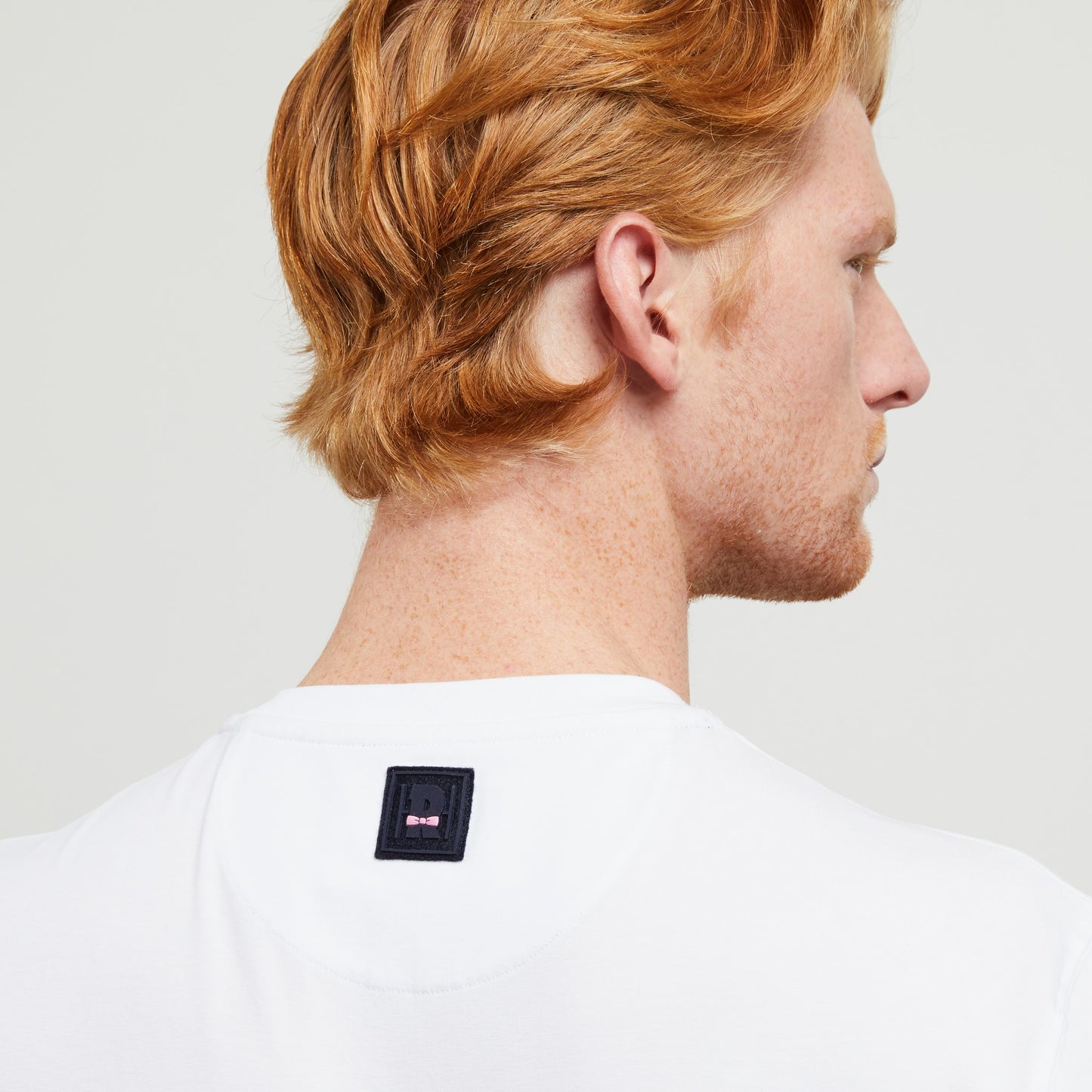 White T-shirt with rugby inscription