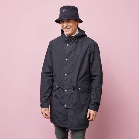 Mid-length dark blue parka - Image 3