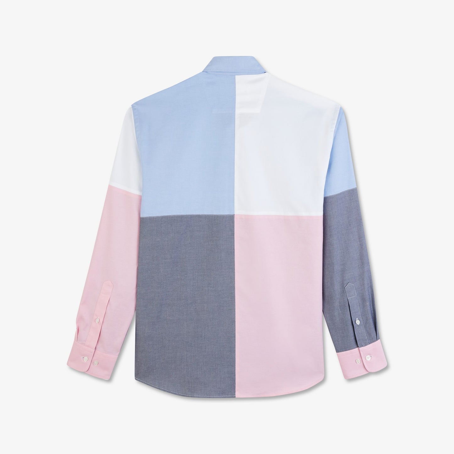 Colour-block shirt in Oxford cotton